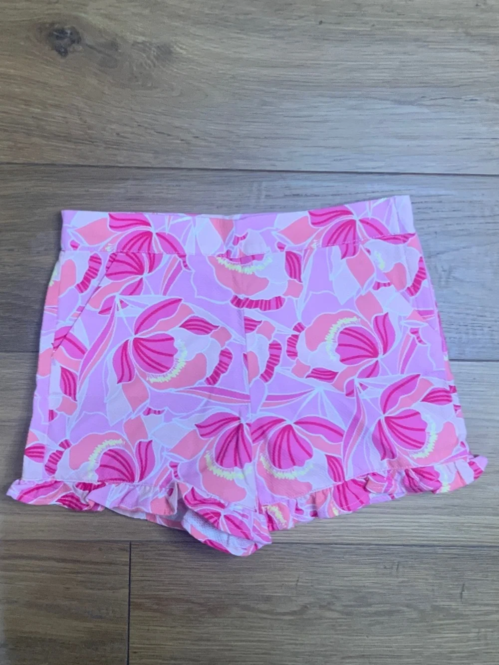 Janie and Jack Brightly Colored Flowered Shorts w Pockets Size 12